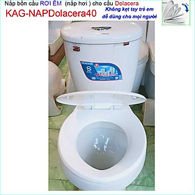 Mua Nắp êm bồn cầu Dolcera Trắng  Nắp bàn cầu rơi êm giá rẻ  nắp hơi bồn cầu phổ thông NAP Dolacera 40