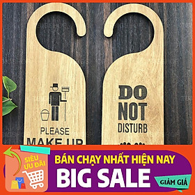 Bảng treo cửa phòng khách sạn 2 mặt thông báo dọn phòng