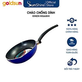 Chảo sâu lòng chống dính đáy từ miệng rót tiện lợi Goldsun Kinen HK668IH 24cm