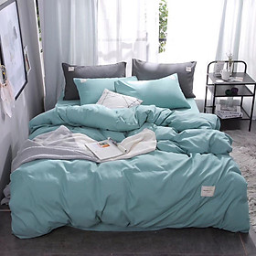 Bộ 4 món chăn ga gối cotton Tici cao cấp TC45 hàng đẹp (set gồm 1 ga, 1 chăn có khóa lồng được ruột, 2 vỏ gối)