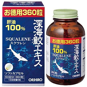 Thực phẩm chức năng Dầu gan Cá Mập Squalene Orihiro Fish Oil Nhật Bản, 360 viên