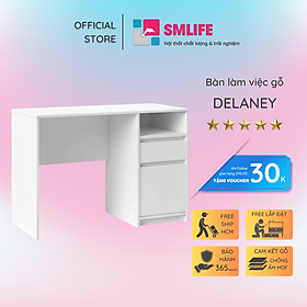 Mua Bàn Học Gỗ Đôi Cho Bé Đẹp Đơn Giản SMLIFE Delaney