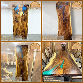 Mua Mặt bàn dài gỗ me tây nguyên tấm  + epoxy resin  phù hợp làm bàn cà phê  bàn họp  bàn ăn gia đình