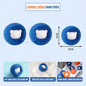 SET 2 Bóng Giặt Quần Áo Hút Lông PET Thú Cưng Banh Chống Nhăn Đồ PU Dính Tóc Hiệu Quả