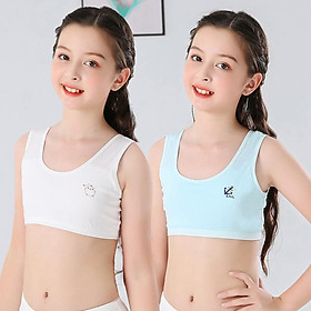 Bộ 5 áo lót học sinh nữ vải cotton dây bản to không đệm mút thoáng mát