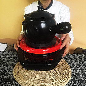 Mua Ấm sắc thuốc bắc điện NodaCook Bát Tràng 1.8 lít màu đen không chứa mâm nhiệt kim loại trong lòng ấm - Hàng chính hãng