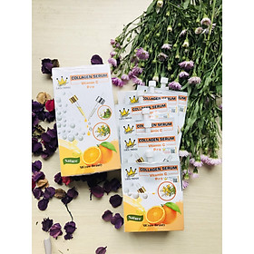 Combo 2 Gói Serum Dưỡng Ẩm Thần Kì tặng kèm Bông Tẩy Trang Mihoo 150 miếng - Serum Mcrow Collagen Vit C