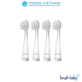 Brush-Baby Bộ 4 đầu bàn chải thay thế tiện dụng cho bàn chải điện sóng âm WildOnes (0 - 10 tuổi)