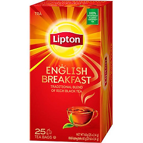 Trà Lipton Anh Quốc Helium Breafast (25 Gói x 2,4g)