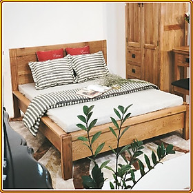 Giường ngủ Tundo kiểu Nhật chân bo 215 x 135 x 90 cm