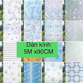 Mua 90CM x5M decal dán kính trang trí làm mờ nhiều mẫu keo sẵn