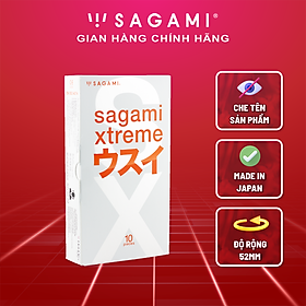 Bao cao su Sagami Superthin - Mỏng - Kiểu truyền thống - Hộp 10 chiếc