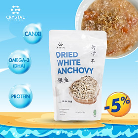 Khô Cá Cơm Trắng 80GR Ít Mặn - Crystal of the Sea, có thế dùng ngay, không tẩm bột, sản xuất tại nhà máy đạt chuẩn HACCP, giàu chất dinh dưỡng như Omega-3