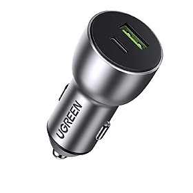 Mua sạc xe PD QC3.0 cổng USB A và Type C màu bạc chuẩn quick charge 3 Ugreen 213PC60980CD 36W hàng chính hãng