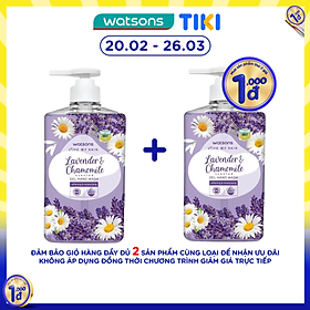 Gel Rửa Tay Watsons Love My Skin Lavender Chamomile Scented Gel Hand Wash 500ml