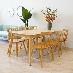 Mua Bộ bàn ăn 4 ghế 6 ghế 7 nan giá rẻ