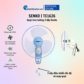 Quạt Treo Tường 2 Dây SENKO TC1626 - Màu Ngẫu Nhiên - Hàng Chính Hãng