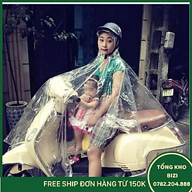 Áo Mưa Nhựa Vi Sinh Trong Suốt 1 Đầu Loại 1 - Free Ship Toàn Quốc