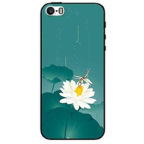 Ốp lưng dành cho Iphone 5 / 5s / 5Se - Iphone 6 / 6s - Iphone 6 Plus / 6s Plus mẫu Hoa Trắng Chuồn Chuồn