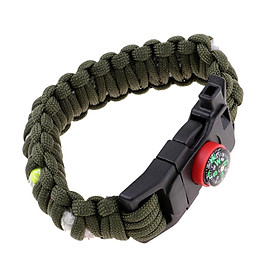 Survival Paracord Bracelet Emergency Whistle Compass Fishing Accessories Multifunction Tool Outdoor Sports