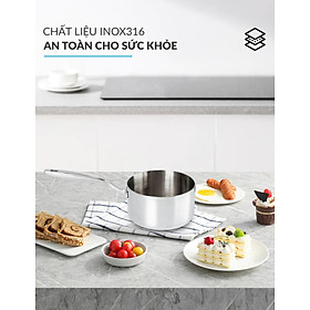 (Phiên Bản 2026) Quánh Yeon Inox316 Đúc Liền Khối Haatz HYP318 Size 18cm - Bảo Hành Chính Hãng 5 Năm