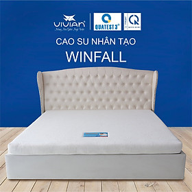 Nệm Cao Su Nhân Tạo WINDFALL (1.0 x 2.0) 1 Viền - Vải Gấm Danmask Cao Cấp Chần Họa Tiết Ngẫu Nhiên - Ưu đãi: Tặng ngay 2 gối kê gòn xơ Vivian