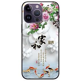 Ốp lưng dành cho Iphone 14 - Iphone 14 Plus - Iphone 14 Pro - Iphone 14 Pro Max - Chim Cá Nền Hoa Trắng