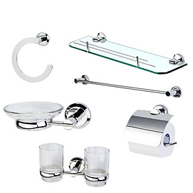 Bộ phụ kiện phòng tắm 6 món BAO - 6M9 (INOX 304)