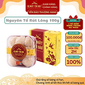 Yến Khánh Hòa - Nguyên Tổ Rút Lông [Hộp 100g] - Đệ Nhất Yến Đảo - Tăng cường sức đề kháng - Bổ phổi - Hỗ trợ điều trị ung thư - Điều hòa huyết áp - Cải thiện giấc ngủ - Bổ khí dưỡng nhan - Tăng cường sinh lực nam nữ