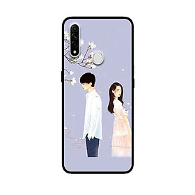 Ốp Lưng in cho Oppo A31 Mẫu Cặp Đôi Nền Tím - Hàng Chính Hãng