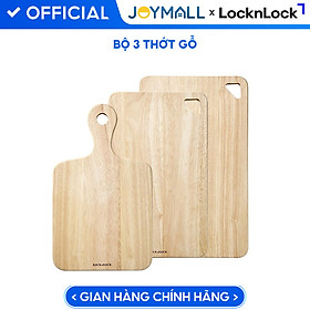 Mua Bộ 3 Thớt Gỗ Cây Cao Su LocknLock LWC001S3 2 thớt chữ nhật 1 thớt ping pong  Hàng Chính Hãng-JoyMall