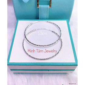 Khuyên tai vòng tàu bạc Minh Tâm Jewelry, Bông tai vòng tàu size đại bạc ta