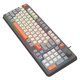 RGB Gaming Keyboard 94 Keys Compact USB Wired Keyboard for Windows PC Gamers