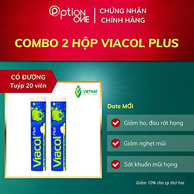 Kẹo ngậm ho thảo mộc Viacol Plus - Vietnat - Giảm ho, đau rát họng, khàn tiếng (tuýp 20v)