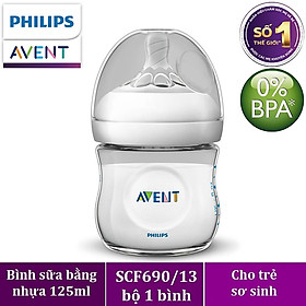 Bình sữa tế bào phỏng ngẫu nhiên hiệu Philips Avent (125 ml - đơn) cho tới trẻ con kể từ 0 mon tuổi hạc 690.13