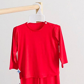 Bộ quần áo dài unisex Đỏ trơn thun tre - AICDBGVKUED1 - AIN Closet