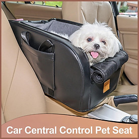 Portable Pets Car Booster Seat Built in Safe Rope for Armrest Center Console