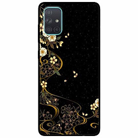 Ốp lưng dành cho Samsung A71 mẫu Hoa Văn Hoa Trắng