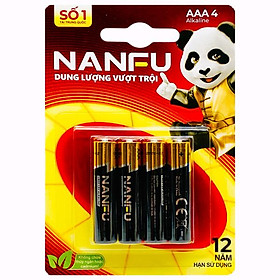 Vỉ 4 Pin Kiềm AAA - Nanfu