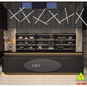 Mua Bàn thu ngân  bàn lễ tân  bàn tính tiền bằng gỗ MDF QTT502 - NỘI THẤT LẮP RÁP VIENDONGADV