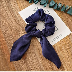 Hình ảnh Dây buộc tóc vải lụa Scrunchies Vintage sang chảnh chất lụa mềm HD52