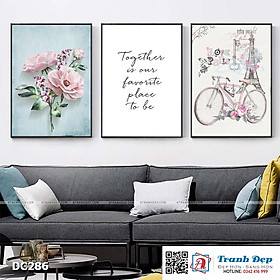 Mua Bộ 3 tranh canvas treo tường Decor Tranh quotes lãng mạn - DC286