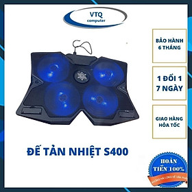 Mua Đế Tản Nhiệt Laptop Cooling Pad S400 4 FAN  có led.Hàng khủng cho laptop gaming