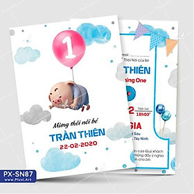 Thiệp thôi nôi – sinh nhật theo yêu cầu Pluxi (PX_SN87)