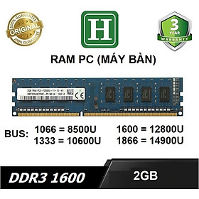 Mua Ram PC 2GB DDR3 bus 1600 (12800U)  ram cho máy bàn  desktop