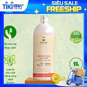 Nước ngâm rửa thực phẩm Fuwa3e hữu cơ organic khử mùi loại bỏ thuốc sâu chất bẩn 1L