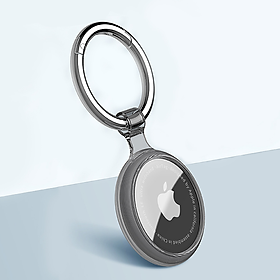Hình ảnh Bao Case Vỏ Bảo Vệ Silicone TPU Trong Suốt Keychain cho Apple AirTag