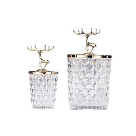 SET LỌ ĐỰNG COPPER DEER CRYSTAL