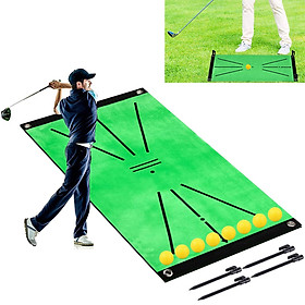 Golf Training Mat, Mini Golf Practice Training Aid Rug for Swing Detection Batting, Game for Home, Office, Outdoor (12x24''), Father's Day Gifts
