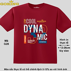 DYNAMIC, mã G28. Áo thun hàng hiệu Goking, form unisex cho nam nữ, trẻ em, bé trai gái. Áo phông in đẹp, quà tặng cao cấp cho gia đình, cặp đôi, doanh nghiệp, hội nhóm